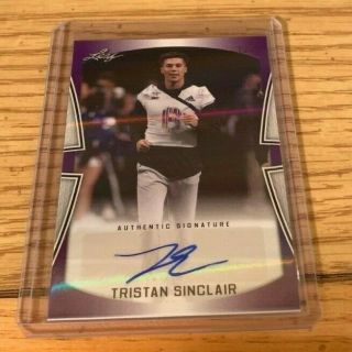 2019 Tristan Sinclair Leaf All American Bowl Shimmer Purple Auto 1/1 Stanford