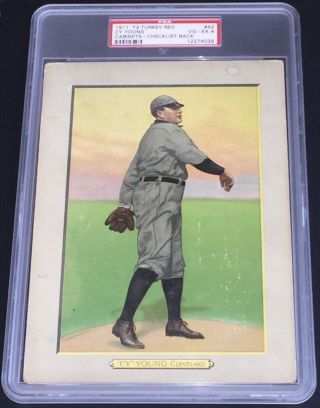 1911 T3 Cy Young (cleveland) Turkey Red 42 Hof Tobacco Baseball Card - Psa 4