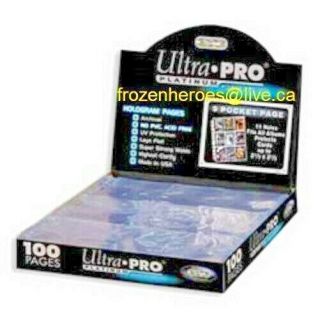 Ultra Pro Platinum Hologram 9 Pocket Pages Case 10 Boxes 1000 Pages In Total