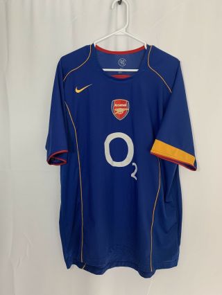 Arsenal London 2004 2006 O2 Away Football Shirt Jersey Size Xl