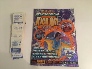 Rare Merlins Premier League 1998 Kick Off Album Complete Loose Set Of Stickers 2