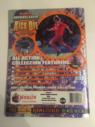 Rare Merlins Premier League 1998 Kick Off Album Complete Loose Set Of Stickers 7