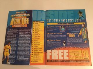 Rare Merlins Premier League 1998 Kick Off Album Complete Loose Set Of Stickers 8