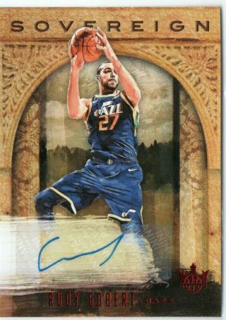 Rudy Gobert 2018 - 19 Panini Court Kings Sovereign Red Autograph Auto /99