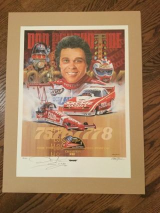 Don Prudhomme Autographed Lithograph By Vance Garvin 1994 38/301