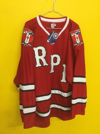Rpi Hockey Jersey Champion Xl Rensselaer Polytechnic Institute Made In Usa