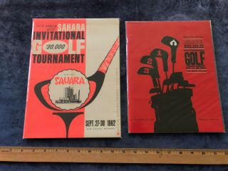 2 - 1962,  1968 Annual Hotel Sahara Invitational Golf Programs Las Vegas Nv