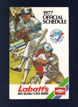 1977 Toronto Blue Jays Inaugural Season 1st Year Pocket Schedule Labatt 