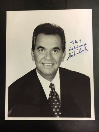 Dick Clark Signed 8x10 American Bandstand With