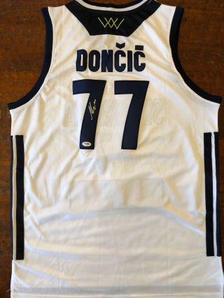 Luka Doncic Signed Slovenija Jersey Psa/dna Auto Dallas Mavericks