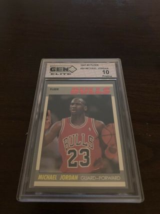 Michael Jordan 1987 Fleer Basketball Card 59 Graded Gem Elite 10 Gem