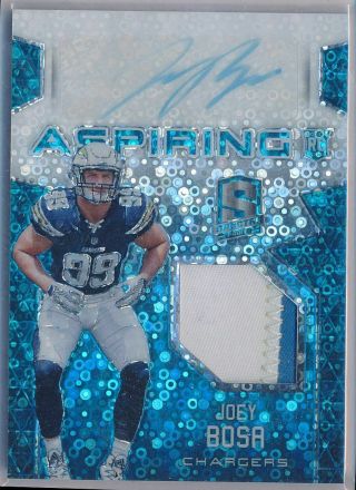 Joey Bosa 2016 Spectra Blue Rookie Aspiring 2 Clr Patch Auto /35 - Chargers Rc