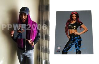 Wwe Sasha Banks Hand Signed Autographed 8x10 Photo With Exact Pic Proof & 55