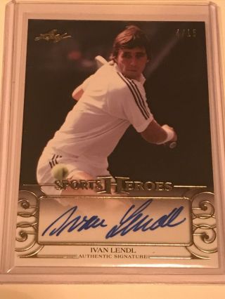 2016 Ivan Lendl Tennis Legend Leaf Sports Heroes Autograph /15 Ssp