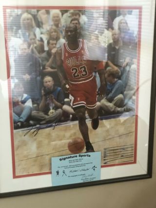 Autographed Michael Jordan Picture,  Game Bulls Chair,  & Rodman Signed Ball 4