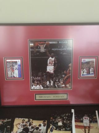Autographed Michael Jordan Picture,  Game Bulls Chair,  & Rodman Signed Ball 7