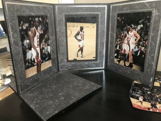 Autographed Michael Jordan Picture,  Game Bulls Chair,  & Rodman Signed Ball 9