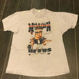 Jim Mcmahon Chicago Bears T Shirt Vintage 1987 Mens Sz Xl Gray Nfl Football