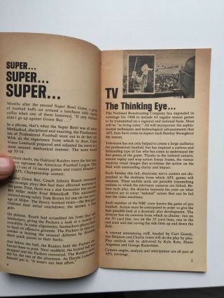 TWA Official AFL ‘68 TV Viewing Guide American Football League Rare 3