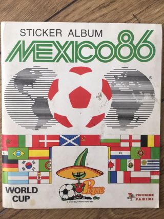 Panini Mexico 86 World Cup Football Sticker Album Book 100 Complete.