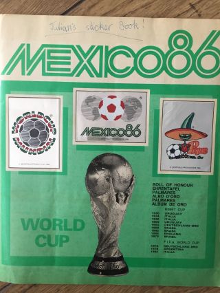 Panini Mexico 86 World Cup Football Sticker Album Book 100 Complete. 2
