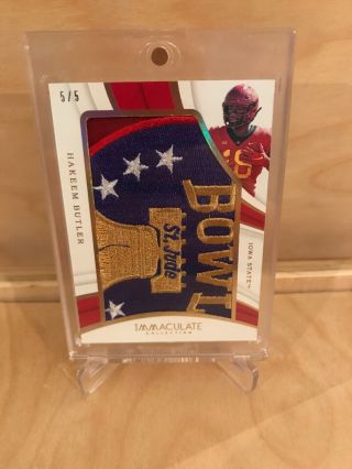 2019 Immaculate Collegiate Hakeem Butler Rookie Bowl Patch 5/5 Ebay 1/1 
