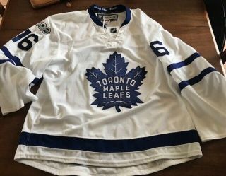 Reebok Mitch Marner Toronto Maple Leafs White Authentic Edge 2.  0 Jersey Size 54