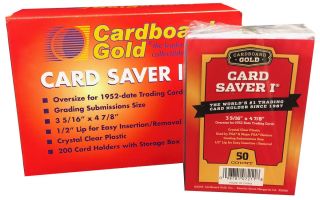 1/2 Case - 1000 Cbg Card Saver I Large Semi Rigid Psa Grading Submission Holders