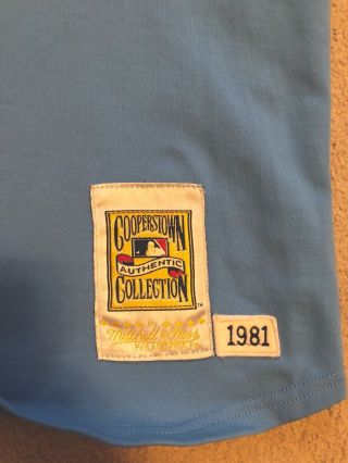 1981 Dale Murphy Atlanta Braves Light Blue Jersey Mitchell & Ness Cooperstown XL 3