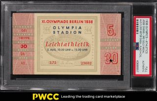 1936 Olympics Full Ticket 200 Meter Dash Jesse Owens 3rd Gold Psa Auth (pwcc)