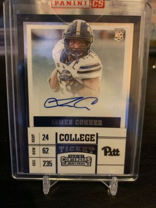 2017 Panini Contenders Dp James Connor Rookie Bowl Ticket Auto Steelers Rc 