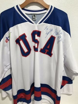 Jim Craig Usa Jersey 1980 Miracle On Ice Hockey Team Ebay Signed Sz Medium