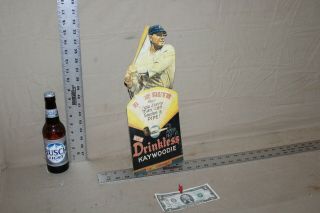 SCARCE 1920 ' s BABE RUTH DRINKLESS TOBACCO EASEL GENERAL STORE SIGN BASEBALL 66 2