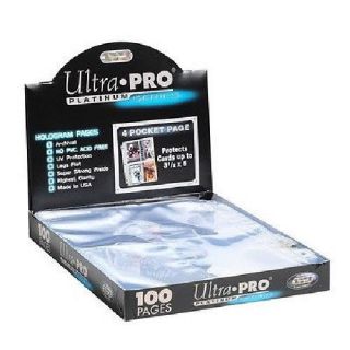 1000 Ultra Pro Platinum 4 - Pocket Pages 3 X 5 Sheets Protectors 1 Case
