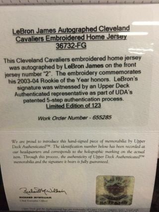 Lebron James autographed Cavs jersey 3