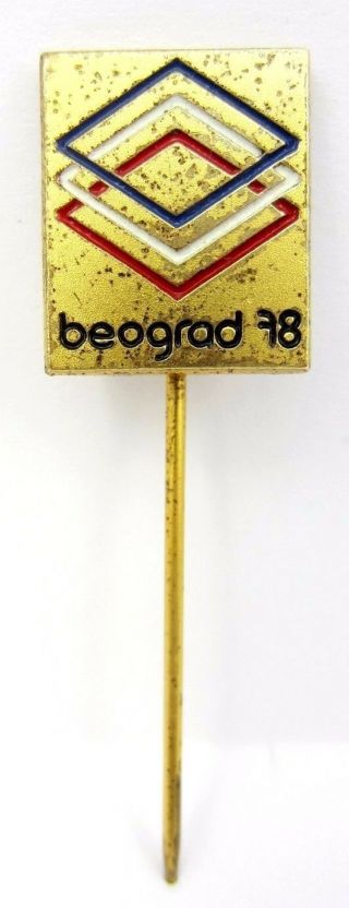 1978 World Boxing Championships In Belgrade,  Ex Yugoslavia Pin Badge