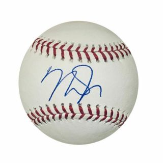 Mike Trout Los Angeles Angels Autographed Mlb Authentic Baseball Psa Dna,  Case