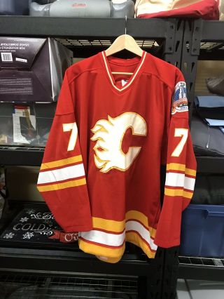 1989/90 Calgary Flames Joe Mullen Authentic Game Issued Jersey 2