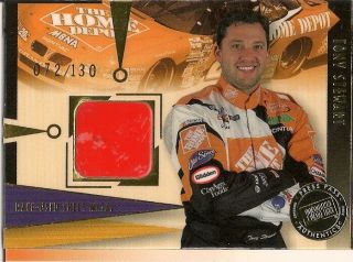 Tony Stewart Race Sheet Metal Orange Home Depot 2002 Vip 072/130 Card