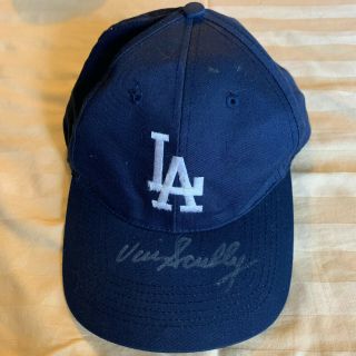 Vin Scully Autographs Dodgers Farmer John Giveaway Cap Blue Diamond Gala Proof