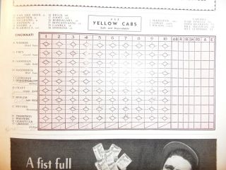 1939 World Series program York Yankees v Cincinnati Reds Crosley Field Good 4