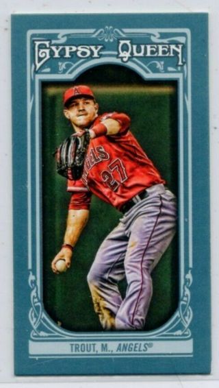 Mike Trout 2013 Topps Gypsy Queen 14 Mini (yellow Back) Sp Angels Rare