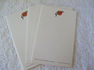 Vintage San Francisco Giants Stationery From Candlestick Park - - 25 Sheets