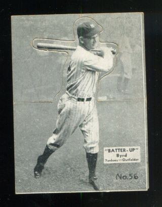 1934 - 36 Batter - Up 56 Sammy Byrd Gd/vg York Yankees Set Break