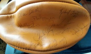 SEATTLE SEAHAWKS 1985 SIGNED FOOTBALL - STEVE LARGENT,  KENNY EASLEY,  others 3