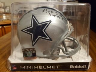 Bob Lilly Signed Mini Helmet,  Tristar Authenticated,  Dallas Cowboys
