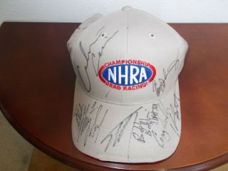 Nhra Championship Drag Racing Cap With 14 Autographs