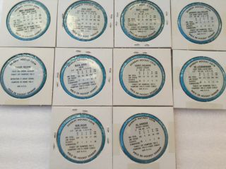 1962 - 63 Shirriff Salada Metal NHL Hockey Coin Set - FULL SET.  60/60 EXMT, 4