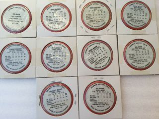 1962 - 63 Shirriff Salada Metal NHL Hockey Coin Set - FULL SET.  60/60 EXMT, 8