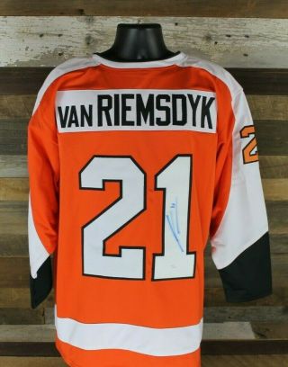 James Van Riemsdyk Autographed Orange Custom Philadelphia Flyers Jersey - Jsa